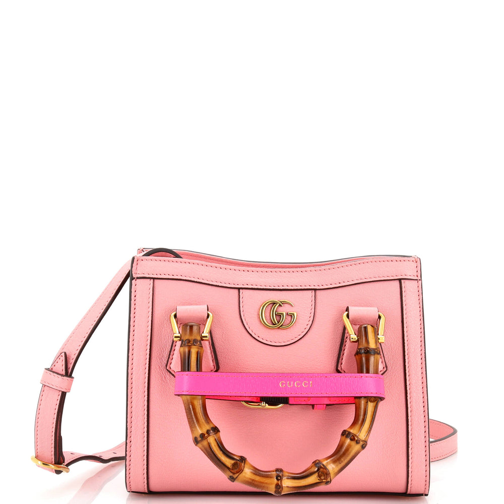 GUCCI Diana NM Tragetasche aus Leder mit Bambusgriff, Mini