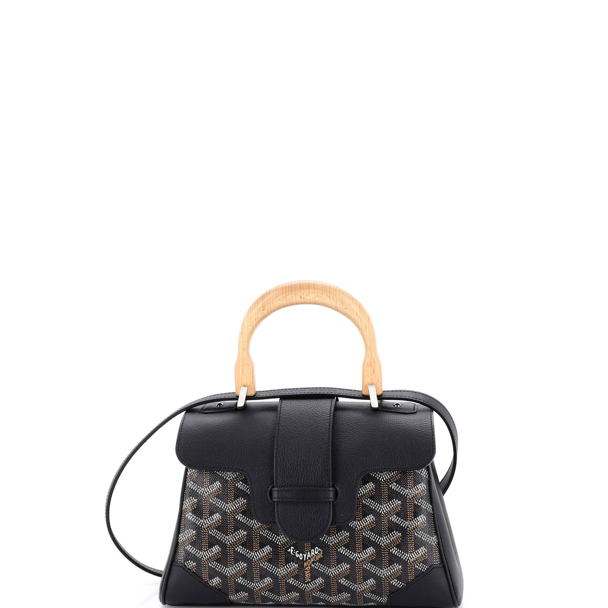 Goyard GOYARD Saigon Top Handle Bag Coated Canvas with Leather Mini