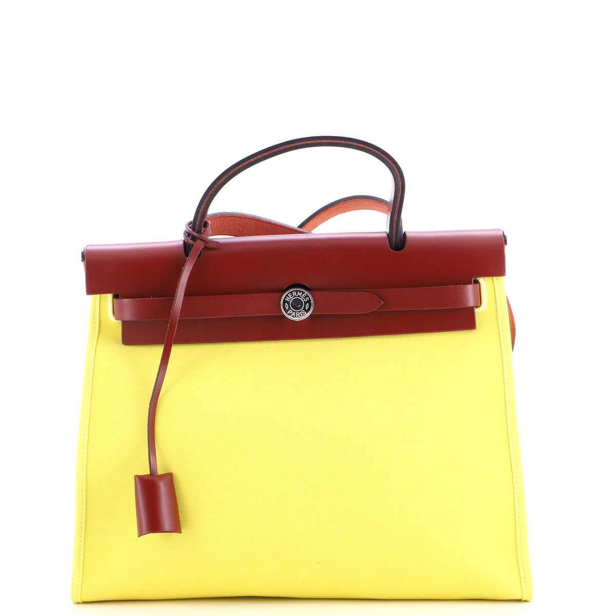 Herm?s Herbag Zip Leather and Toile 31