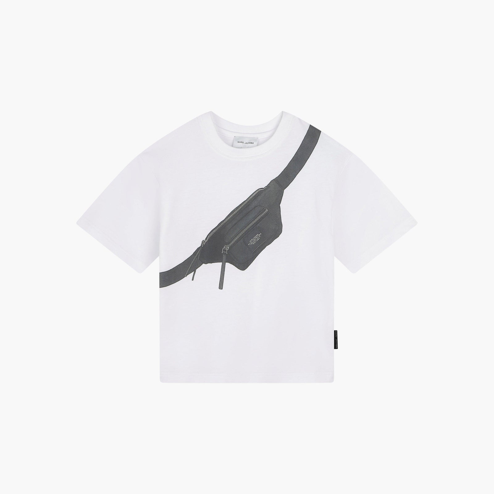 Marc Jacobs The Belt Bag Tee in White, Size 3Y