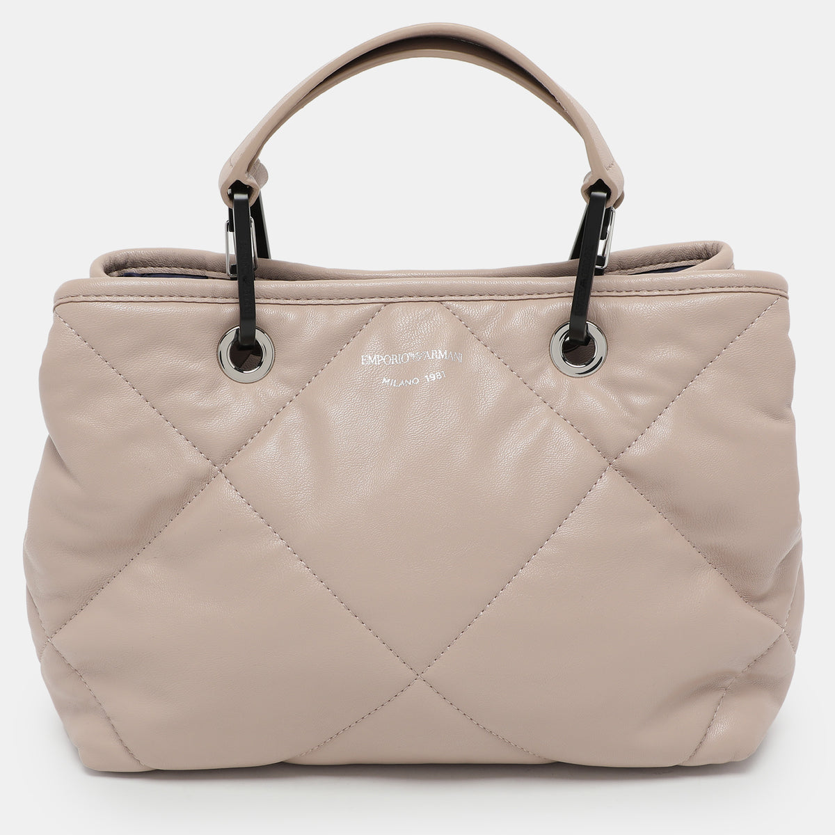 Emporio Armani Beige Quilted Leather MyEA Tote