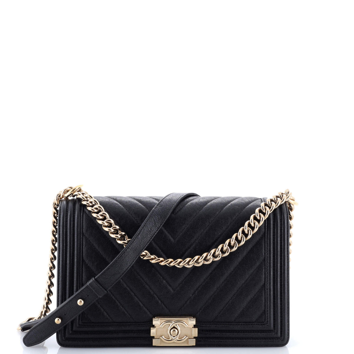 Chanel CHANEL Boy Flap Bag Chevron Caviar New Medium
