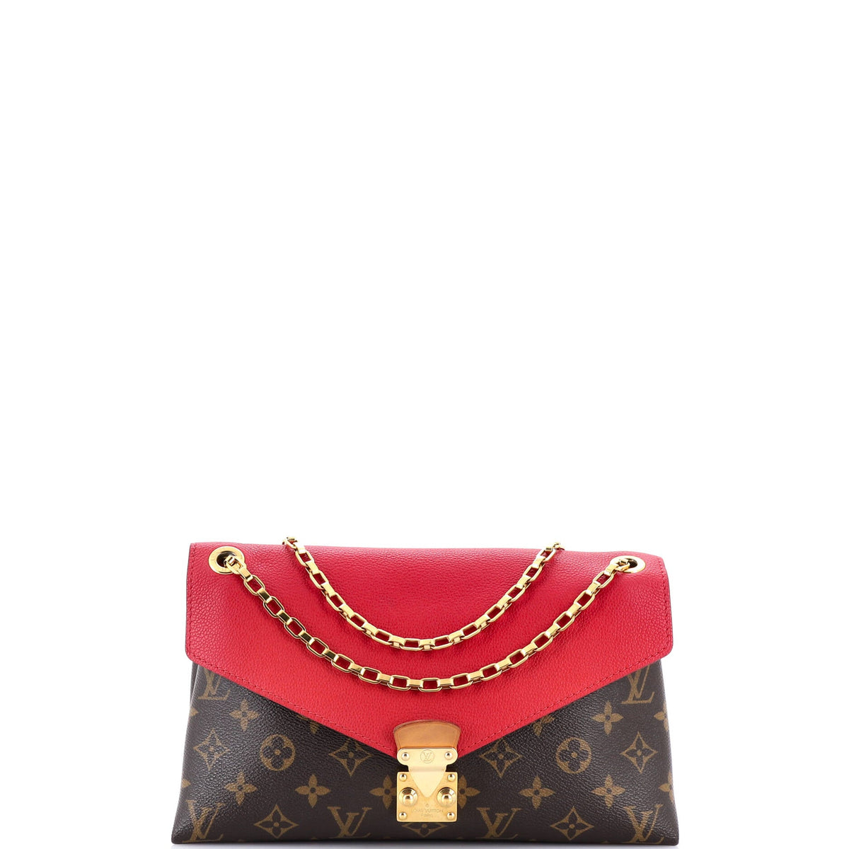 Louis Vuitton Pallas Chain Shoulder Bag Monogram Canvas and Calfskin