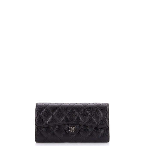 CHANEL L-Flap Wallet Quilted Lambskin Long