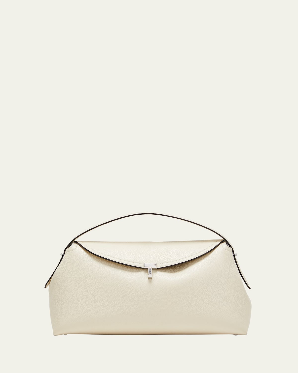 Toteme T-Lock Top Handle Bag in Pebble Grain Leather