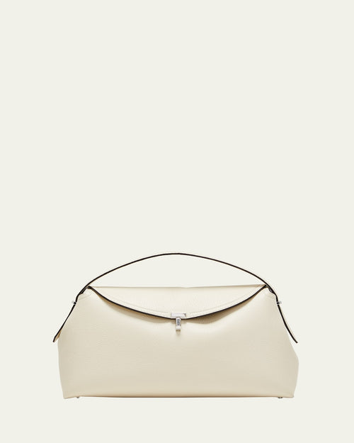 T-Lock Top Handle Bag in Pebble Grain Leather