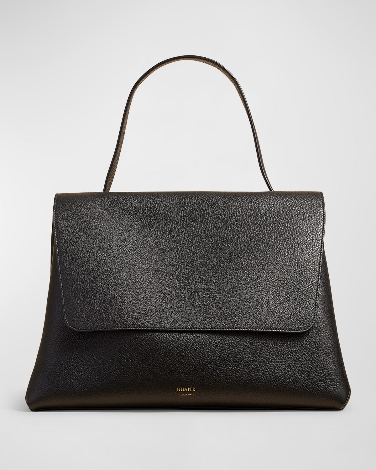 Khaite Lia Large Pebbled Leather Top-Handle Bag