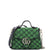 GUCCI GG Marmont Top Handle Flap Bag Diagonal Quilted GG Canvas Mini