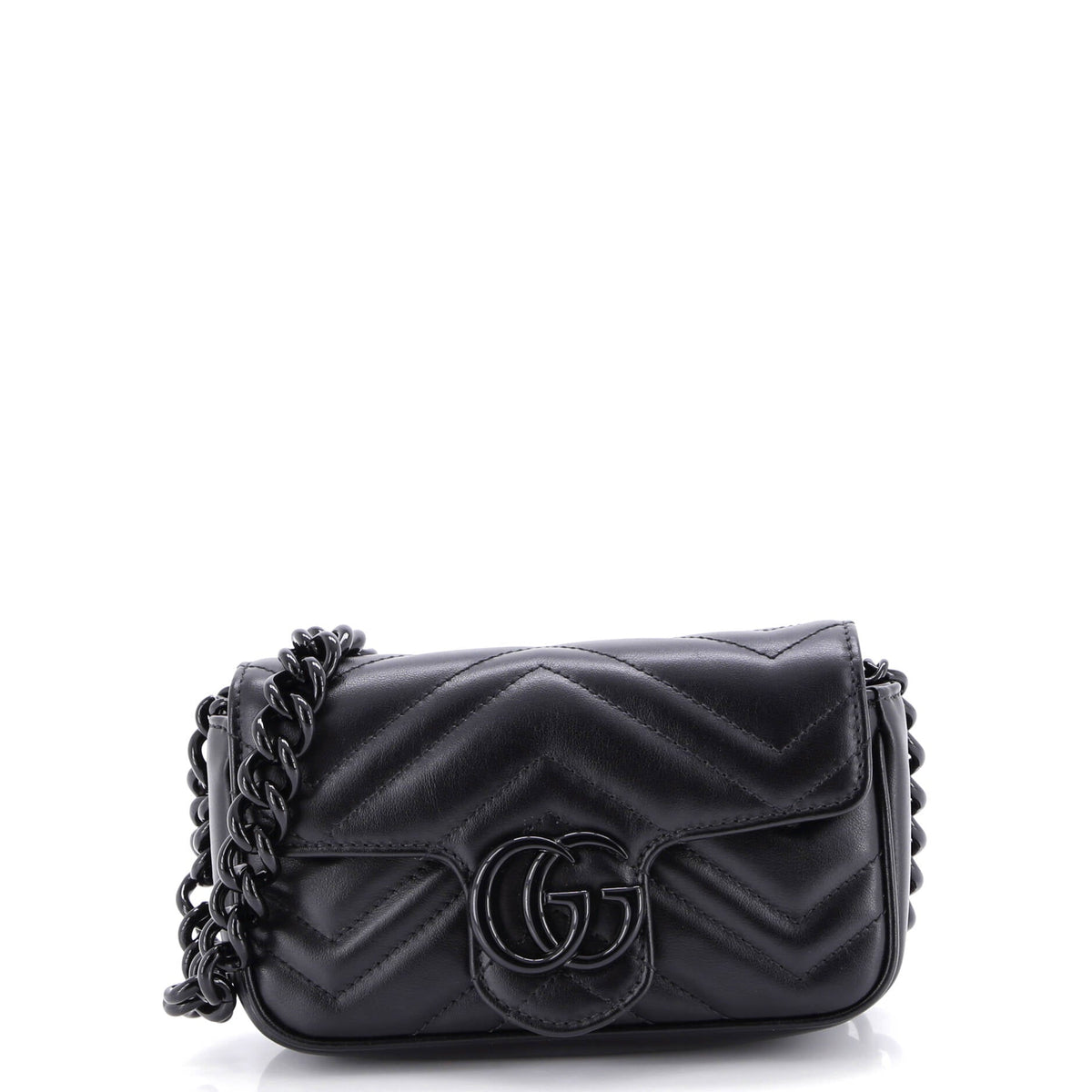Gucci GUCCI GG Marmont Flap Belt Bag Matelasse Leather