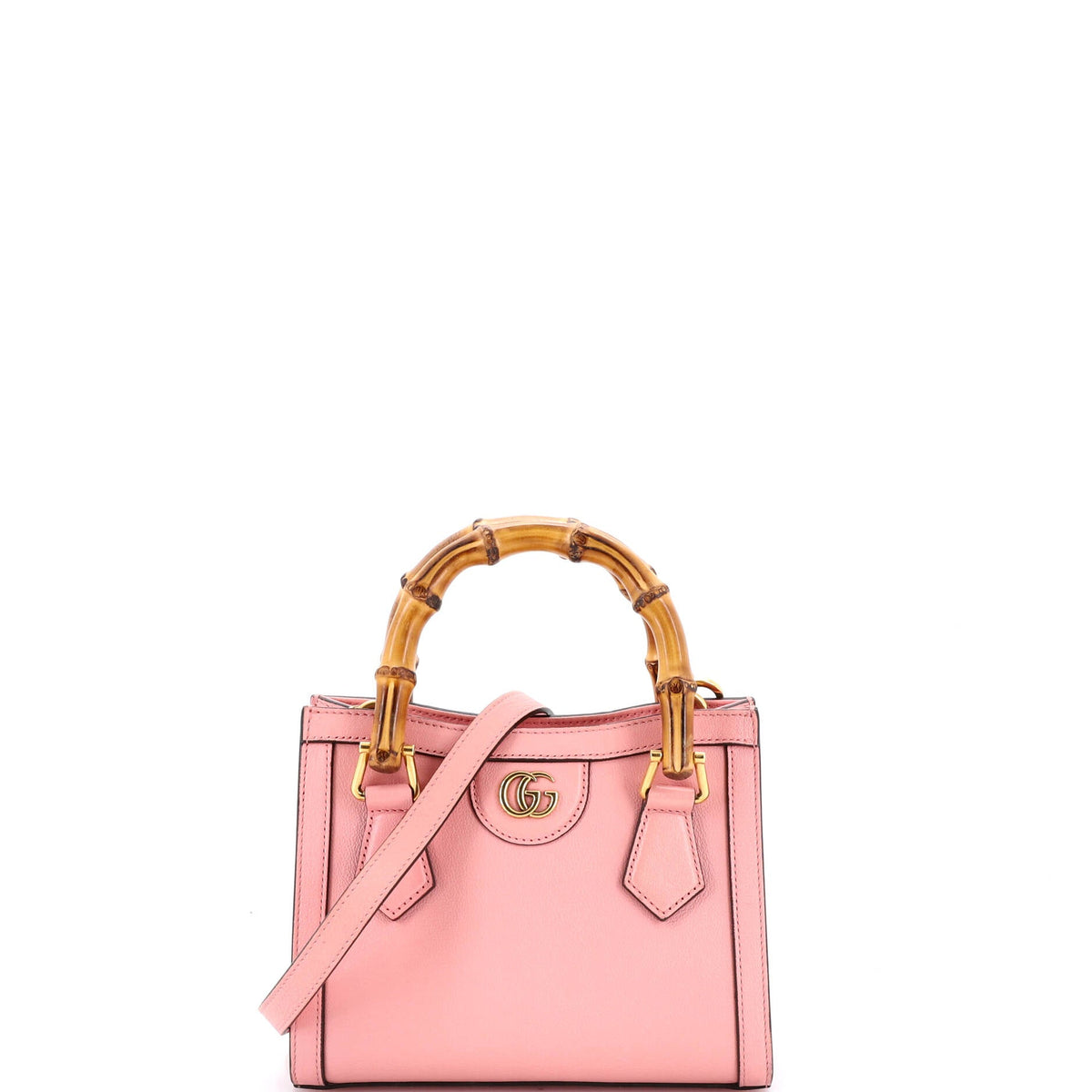 Gucci GUCCI Diana NM Bamboo Handle Tote Leather Mini