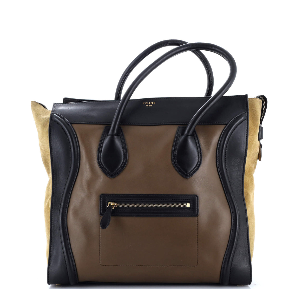 Celine CELINE Tricolor Luggage Bag Leather Medium