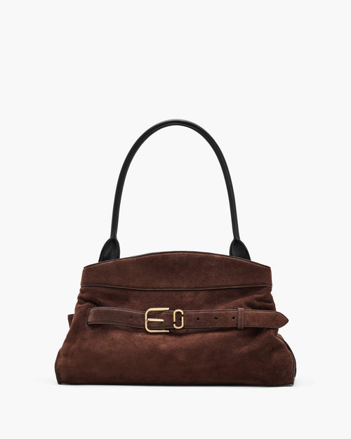 Marc Jacobs The Suede Dakota Satchel Bag in Dark Brown