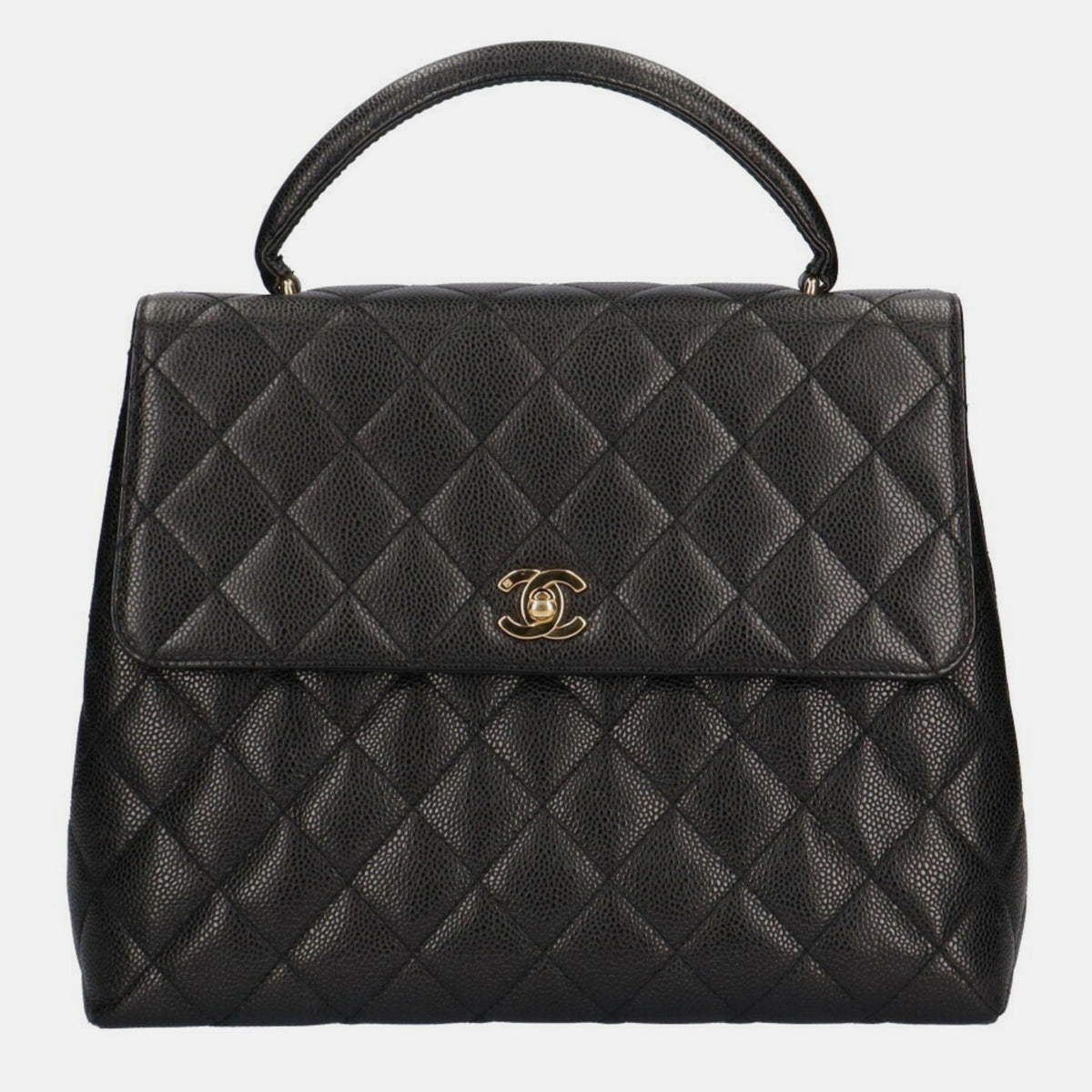 Chanel Black Caviar Leather Vintage Kelly Bag