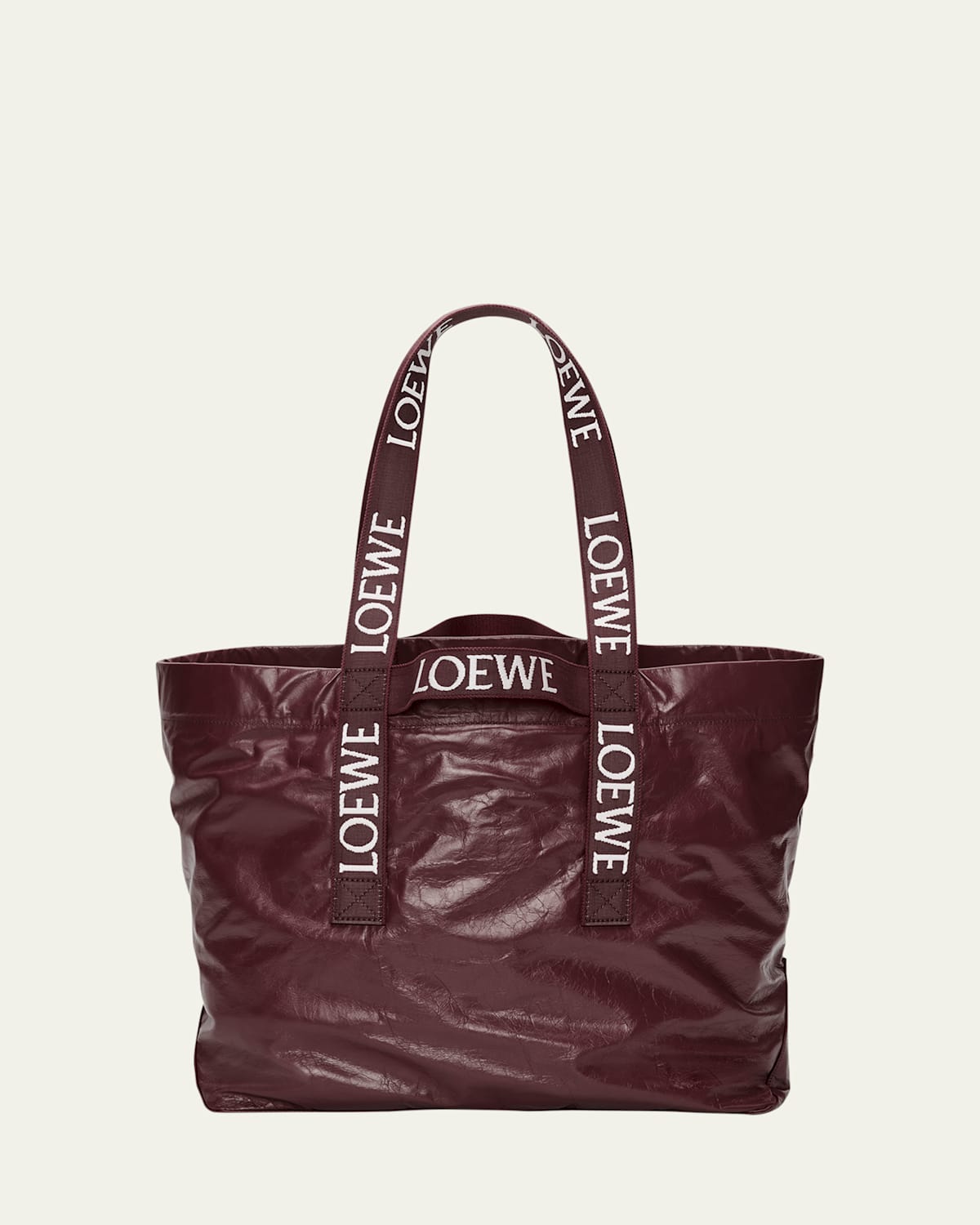 Loewe Men's Leather Fold Shopper Bag