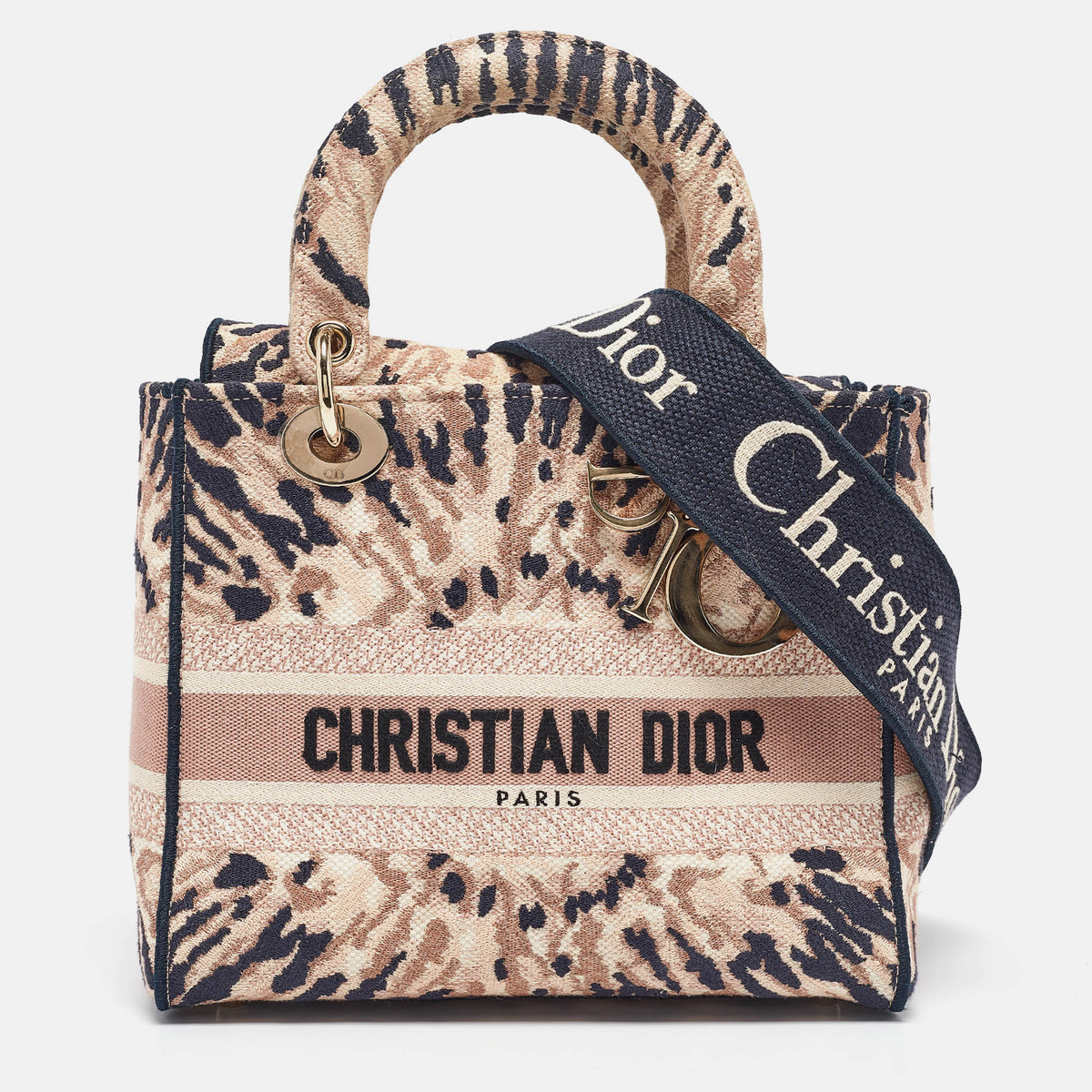 Dior Multicolor Canvas Tie Dye Lady D-Lite Tote