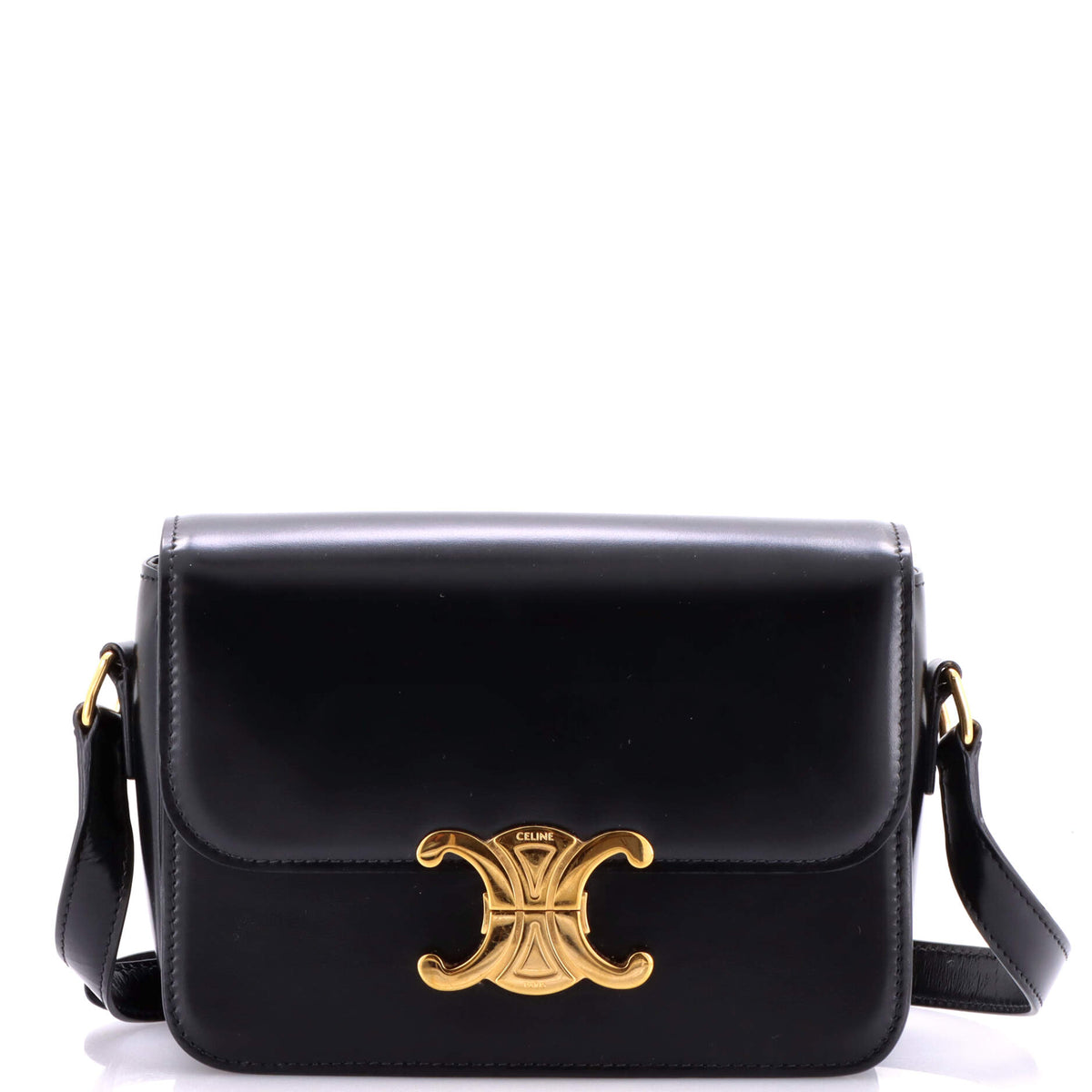 Celine CELINE Triomphe Shoulder Bag Smooth Calfskin Teen
