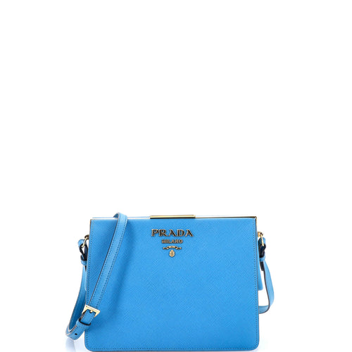 PRADA Light Frame Shoulder Bag Saffiano Leather Small