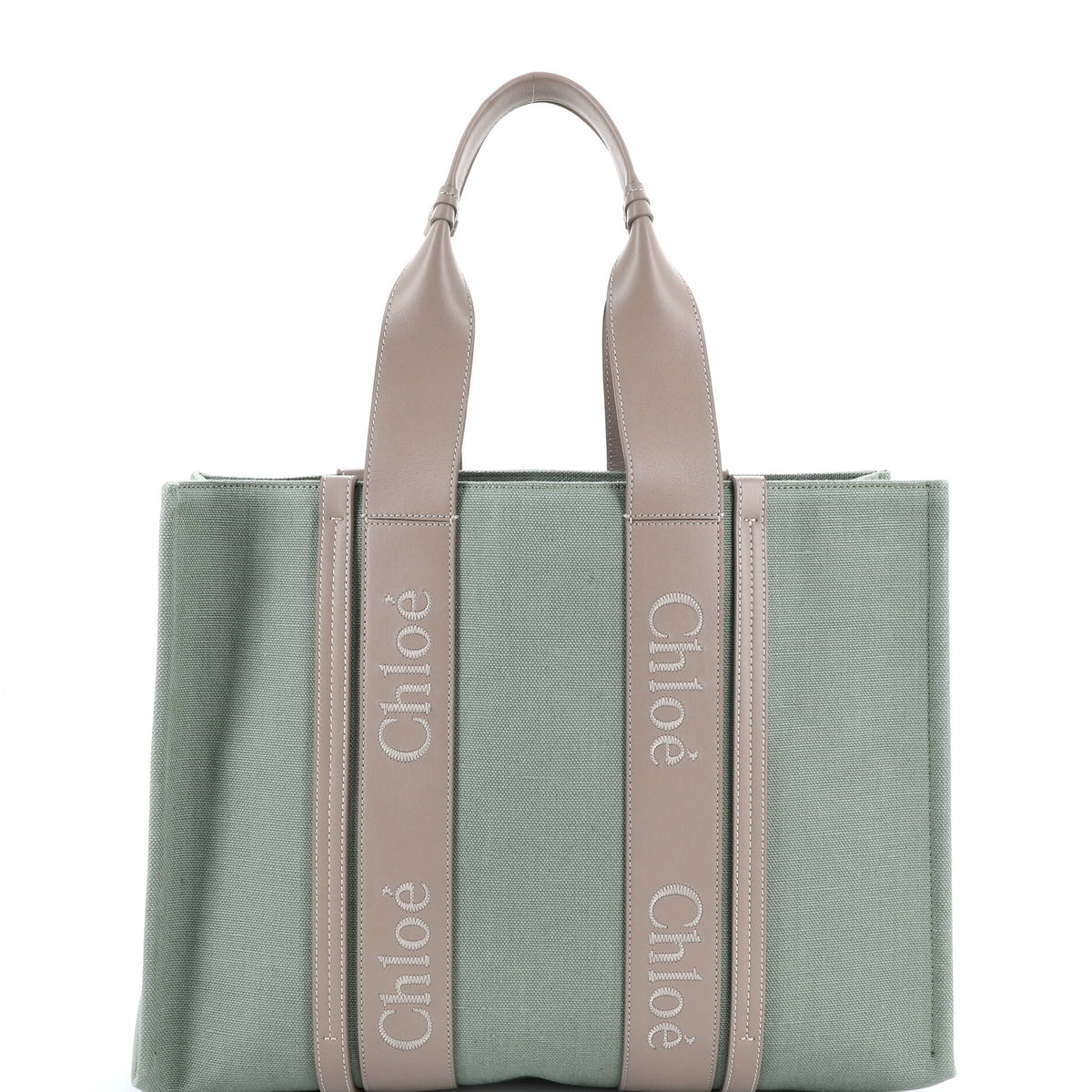 Chloe CHLOE Woody Tote Leather Large