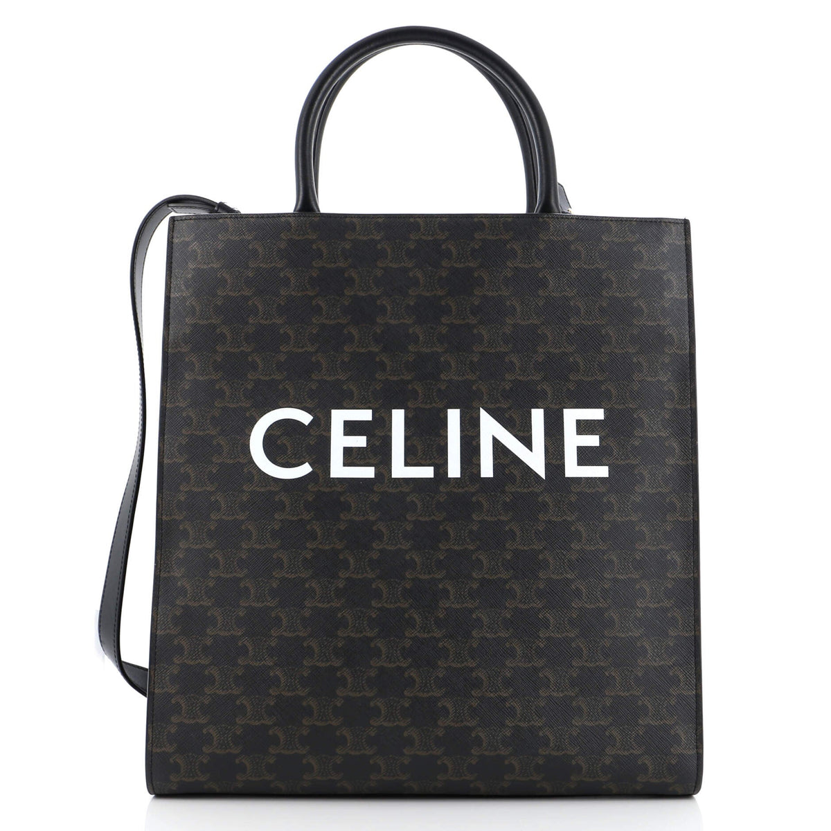 Celine CELINE Vertical Cabas Tote Triomphe Coated Canvas Small