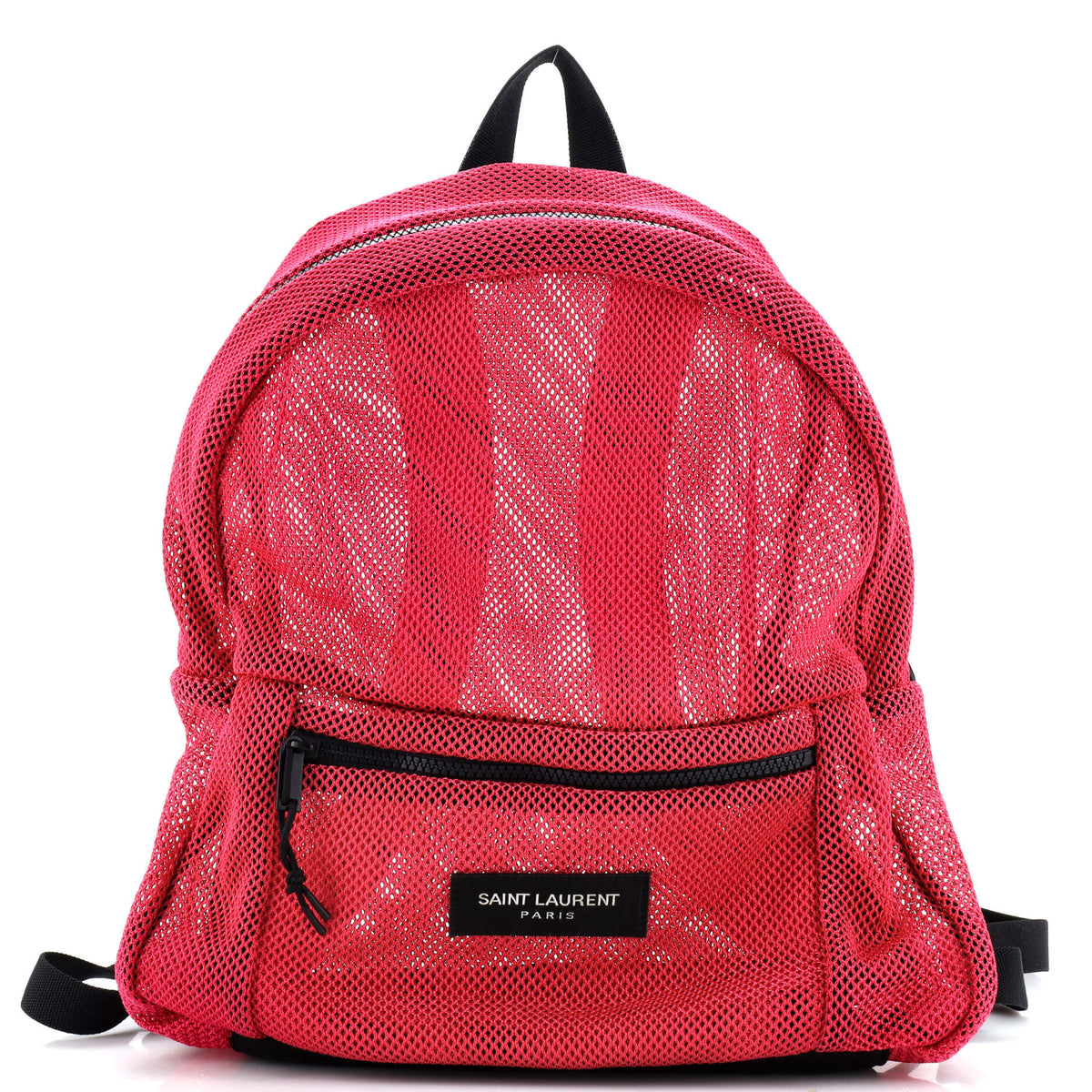 Saint Laurent Logo Zip Backpack Mesh