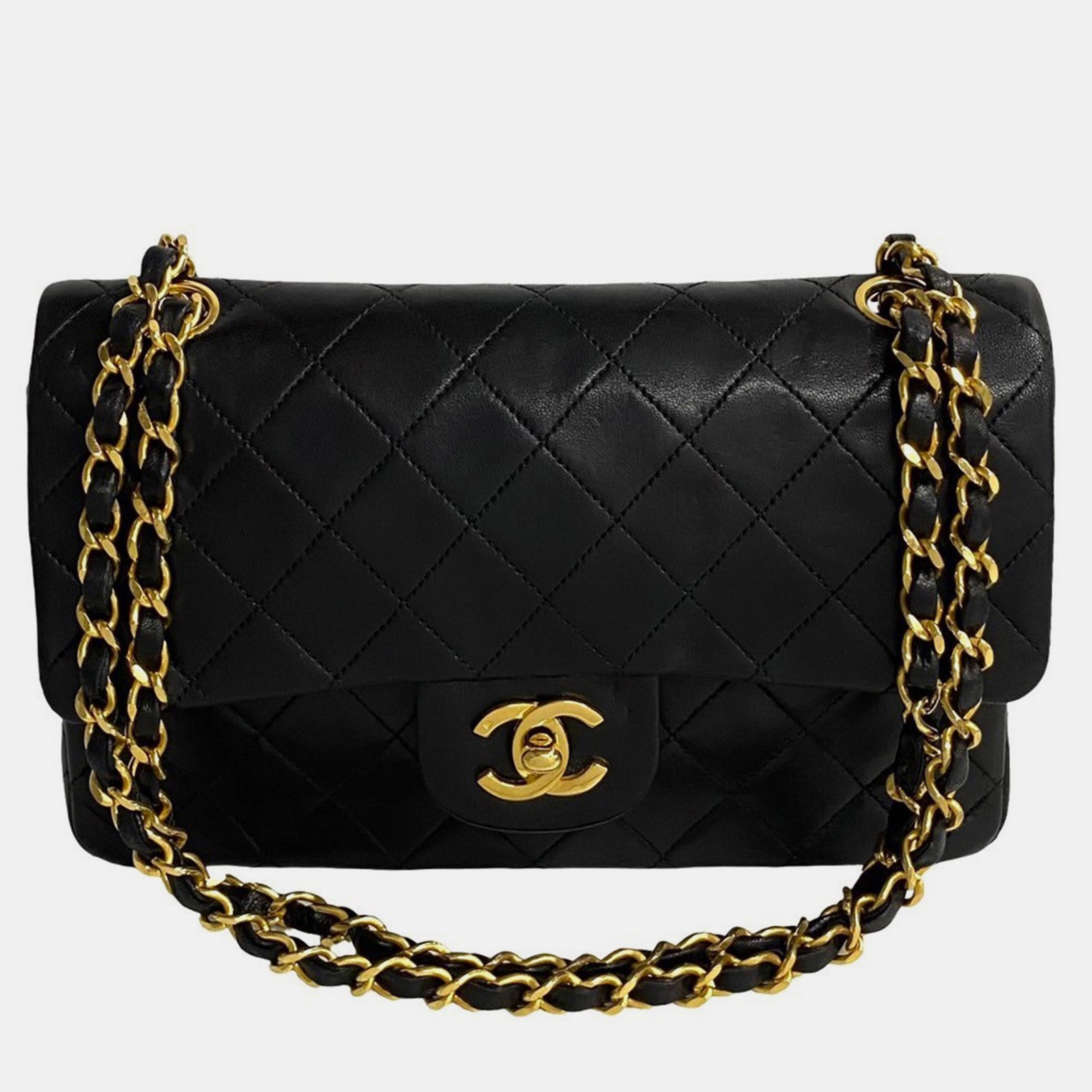 Chanel Petits sacs à bandoulière classiques à double rabat en cuir d'agneau