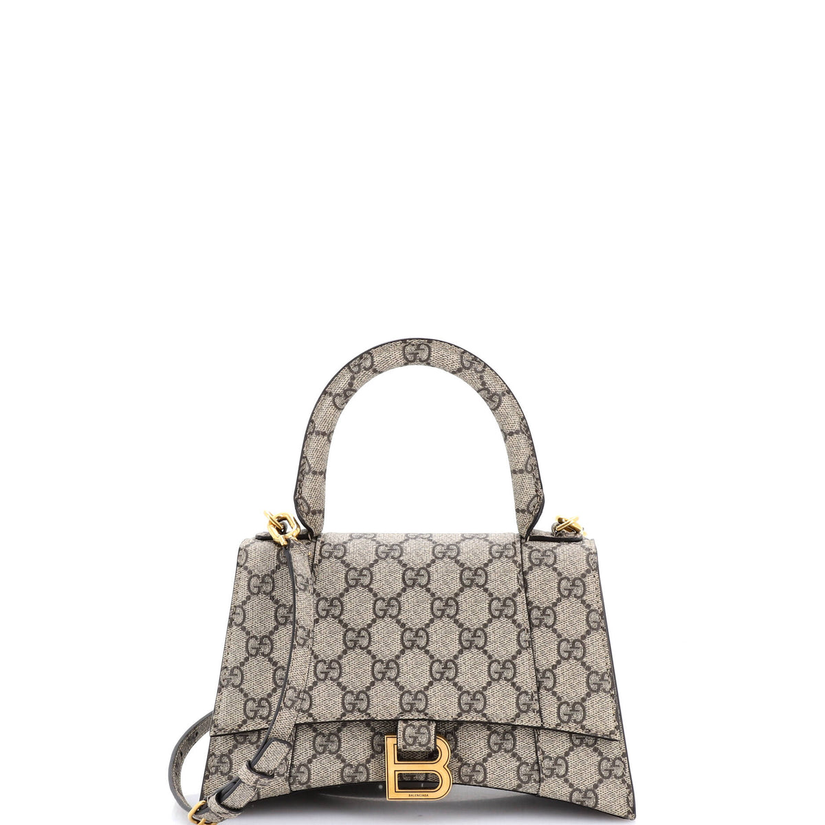 Gucci GUCCI x Balenciaga The Hacker Project Hourglass Top Handle Bag GG Coated Canvas Small