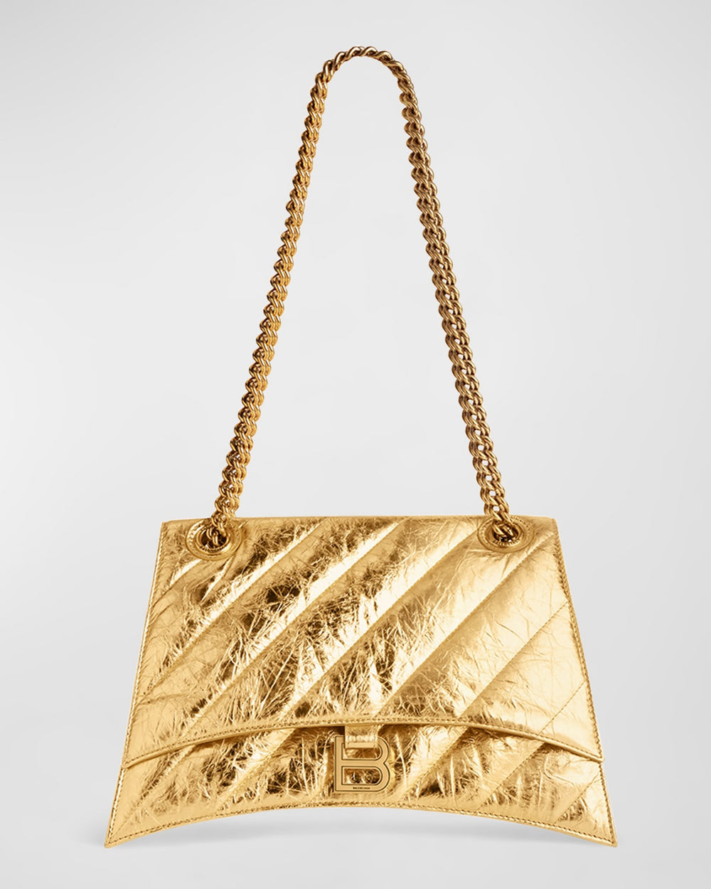 Crush Medium Chain Bag Metallized Quilted