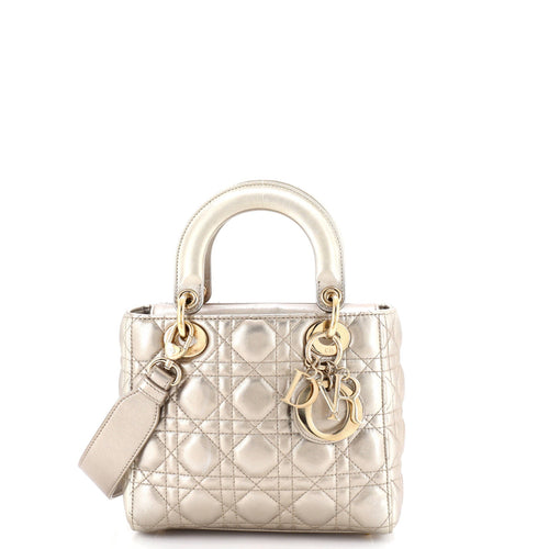 My ABCDior Lady Dior Bag Metallic Cannage Quilt Leather