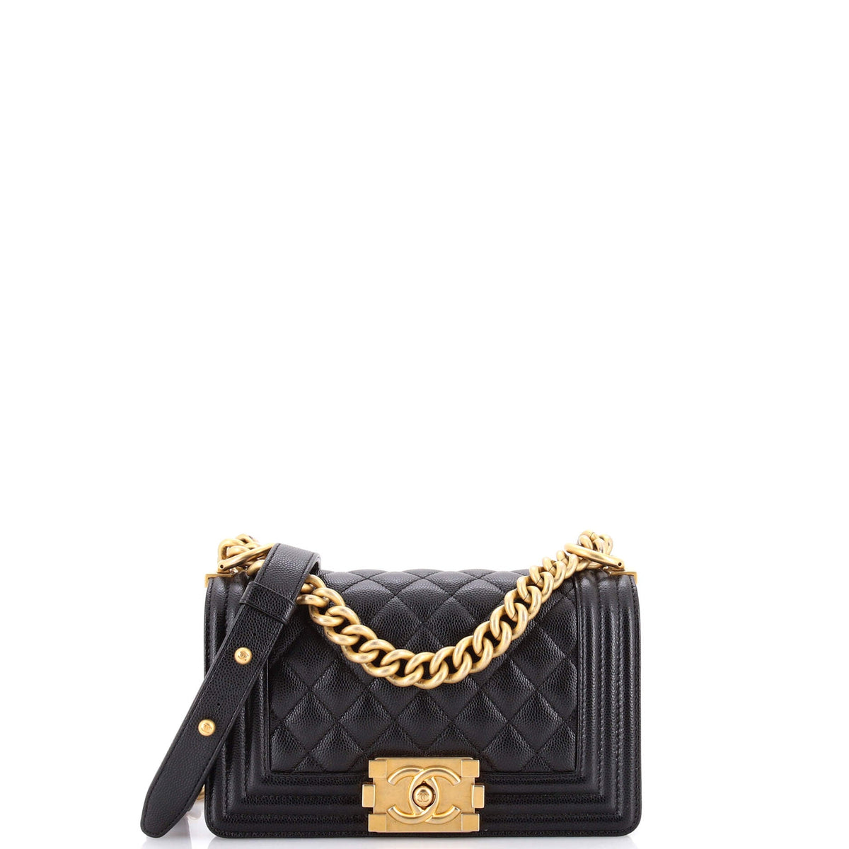 Chanel CHANEL Boy Flap Bag Quilted Caviar Small