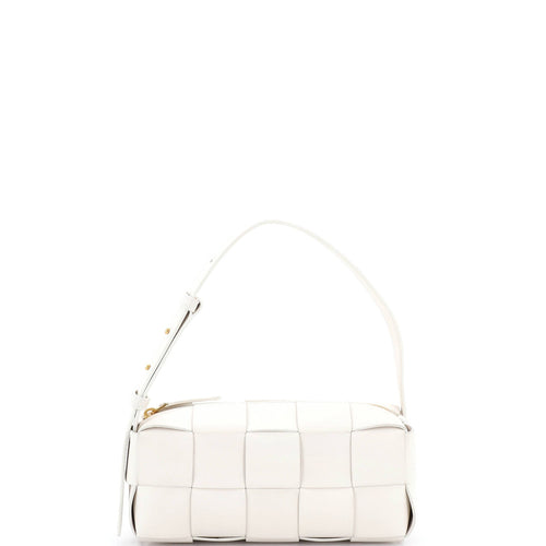Brick Cassette Shoulder Bag Maxi Intrecciato Leather Small
