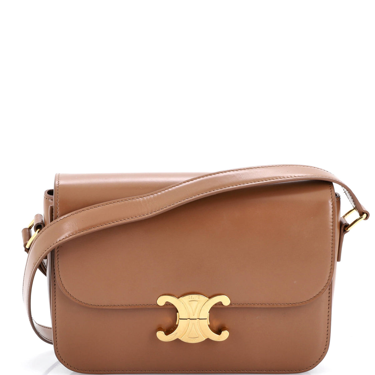 Celine CELINE Triomphe Shoulder Bag Smooth Calfskin Large