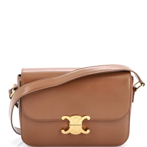 CELINE Triomphe Shoulder Bag Smooth Calfskin Large