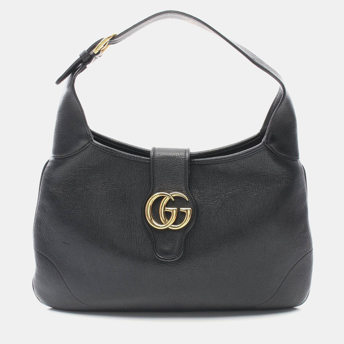 Gucci Black Leather Medium Aphrodite Shoulder Bag