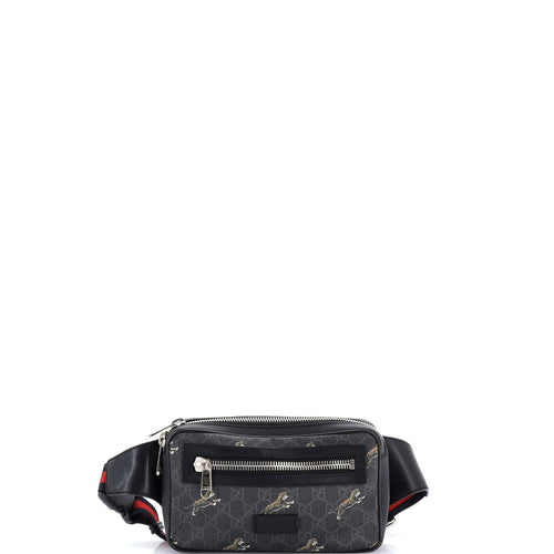 GUCCI Soft Zip Belt Bag Printed GG Coated Canvas Small