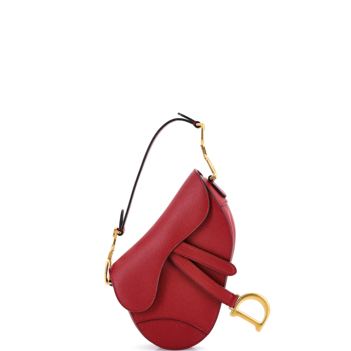 Christian Dior Saddle Handbag Leather Mini