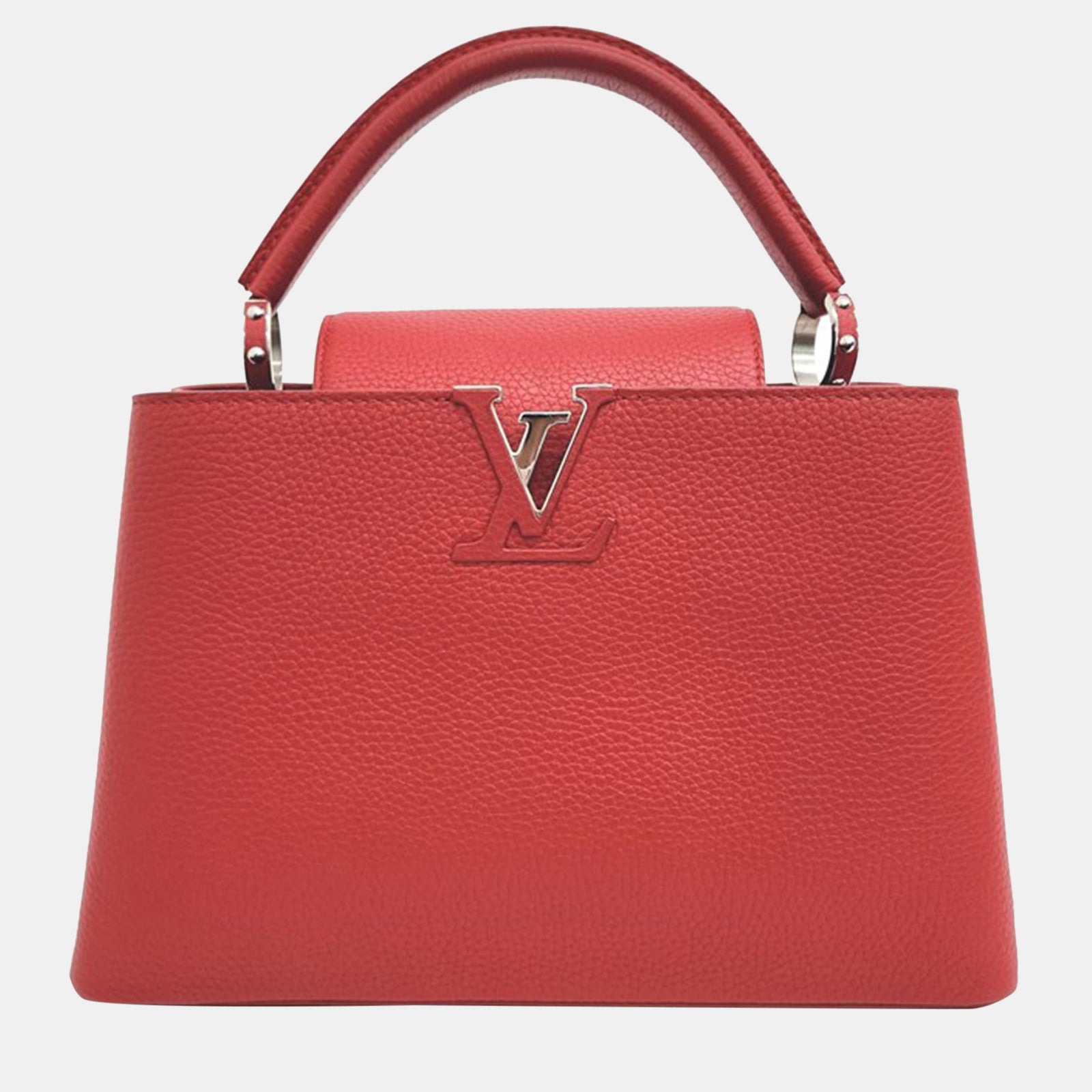 Louis Vuitton Sac à main Capucines MM en cuir rouge