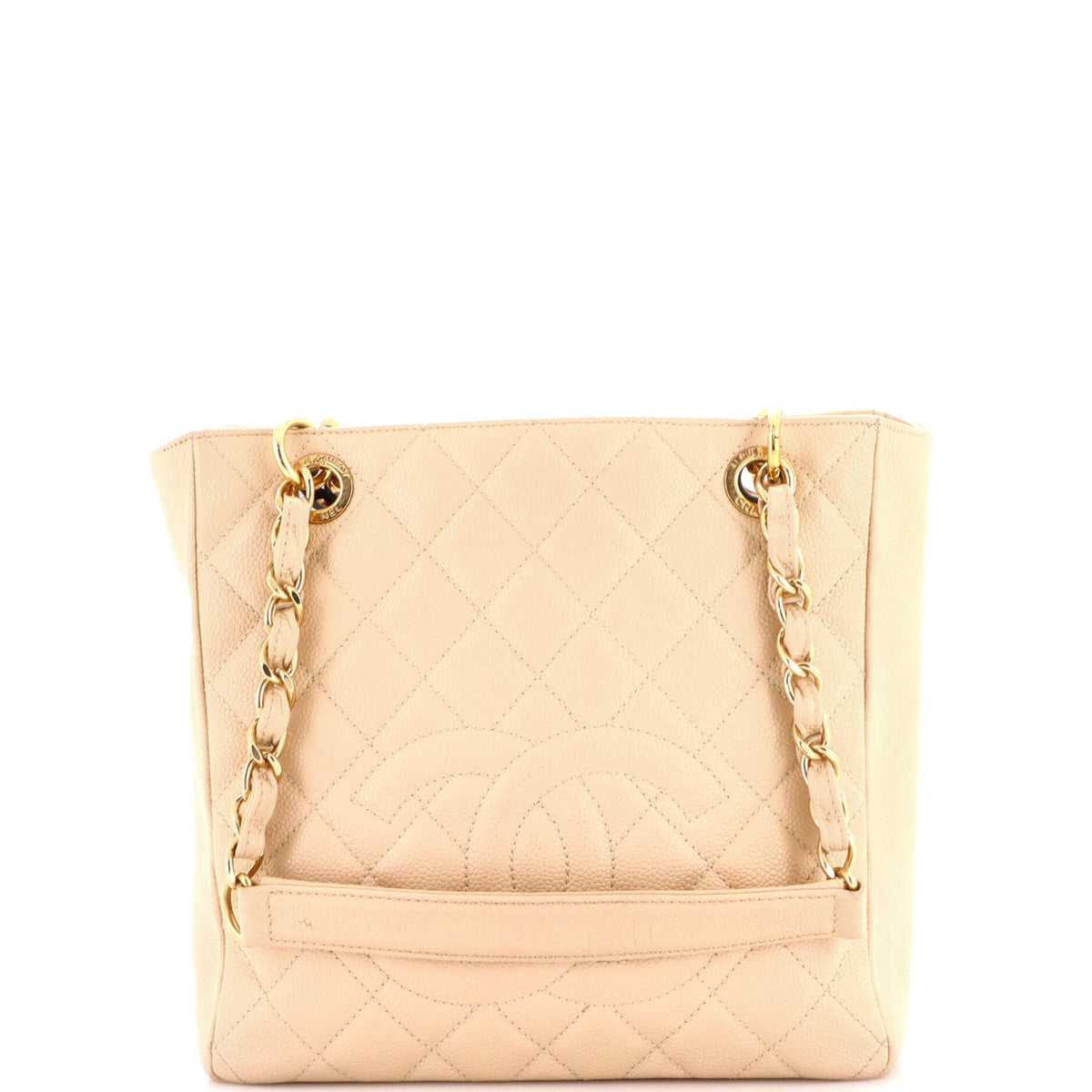 Chanel CHANEL Petite Shopping Tote Quilted Caviar