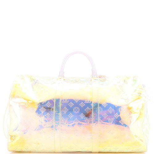 Keepall Bandouliere Bag Limited Edition Monogram Prism PVC 50