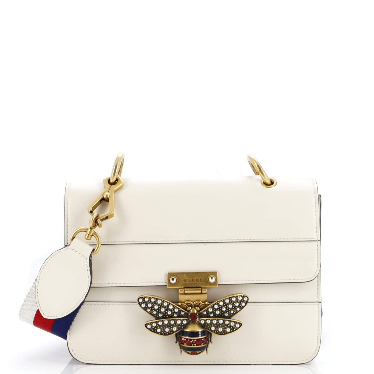 Gucci GUCCI Queen Margaret Flap Bag Colorblock Leather Medium