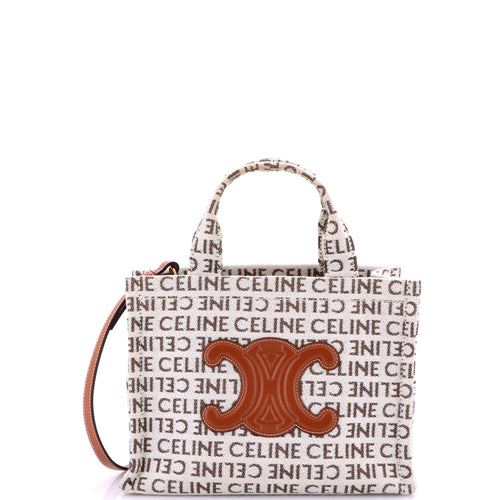 CELINE Cabas Thais Tote Triomphe Printed Canvas Small