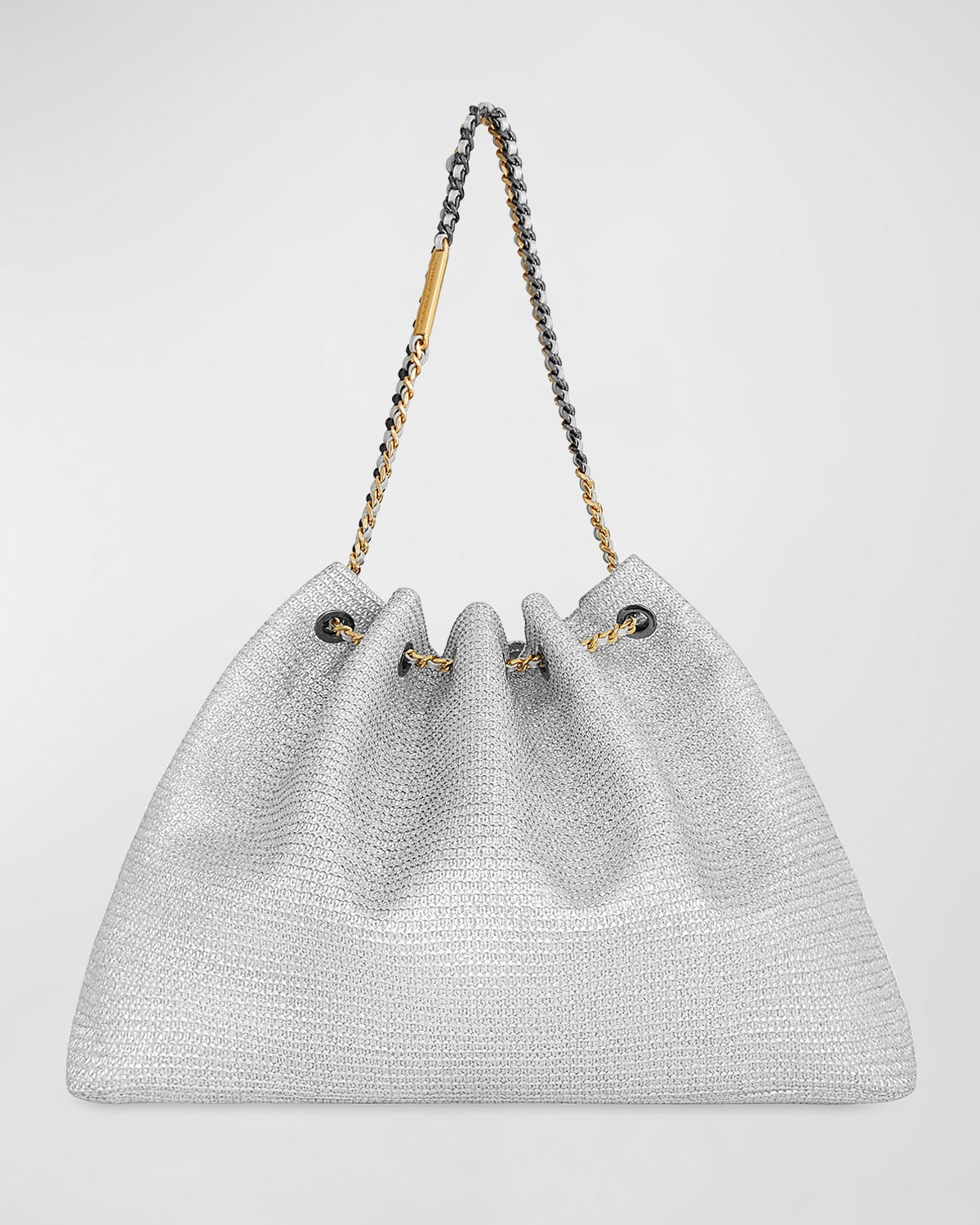 Rebecca Minkoff Metallic Leather Chain Tote Bag