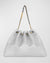 Metallic Leather Chain Tote Bag