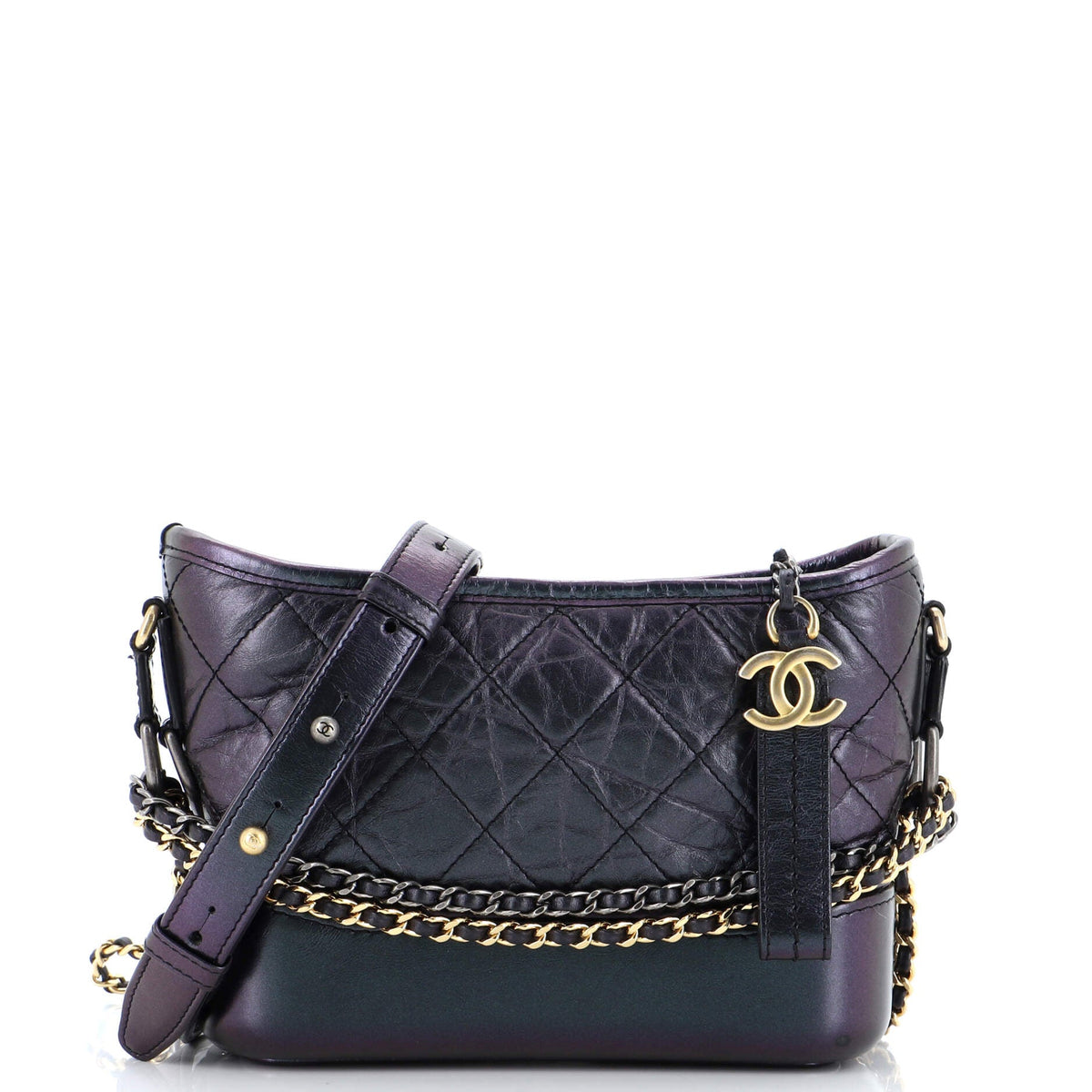 Chanel CHANEL Gabrielle Hobo Quilted Aged Calfskin Small