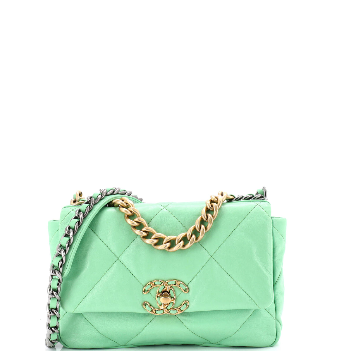 Chanel CHANEL 19 Flap Bag Quilted Leather Medium