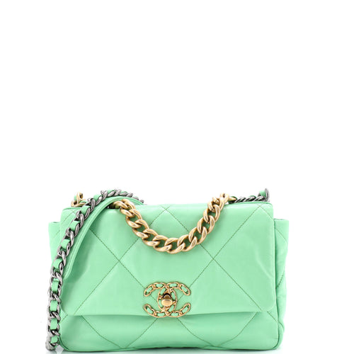 CHANEL 19 Flap Bag Quilted Leather Medium