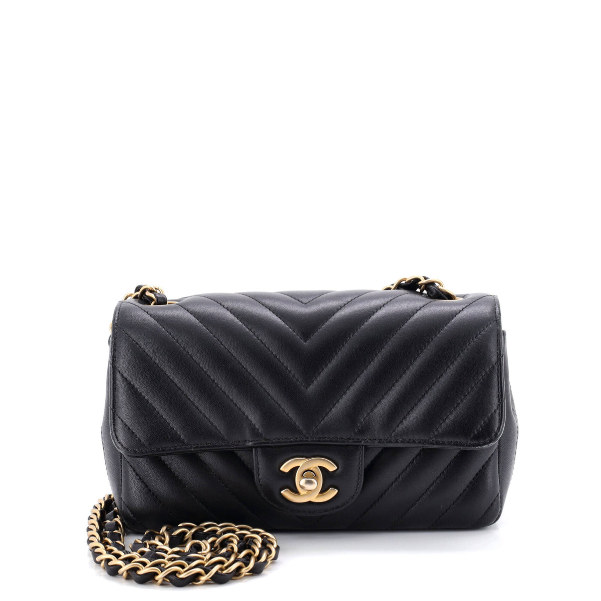 Chanel CHANEL Classic Single Flap Bag Chevron Lambskin Mini