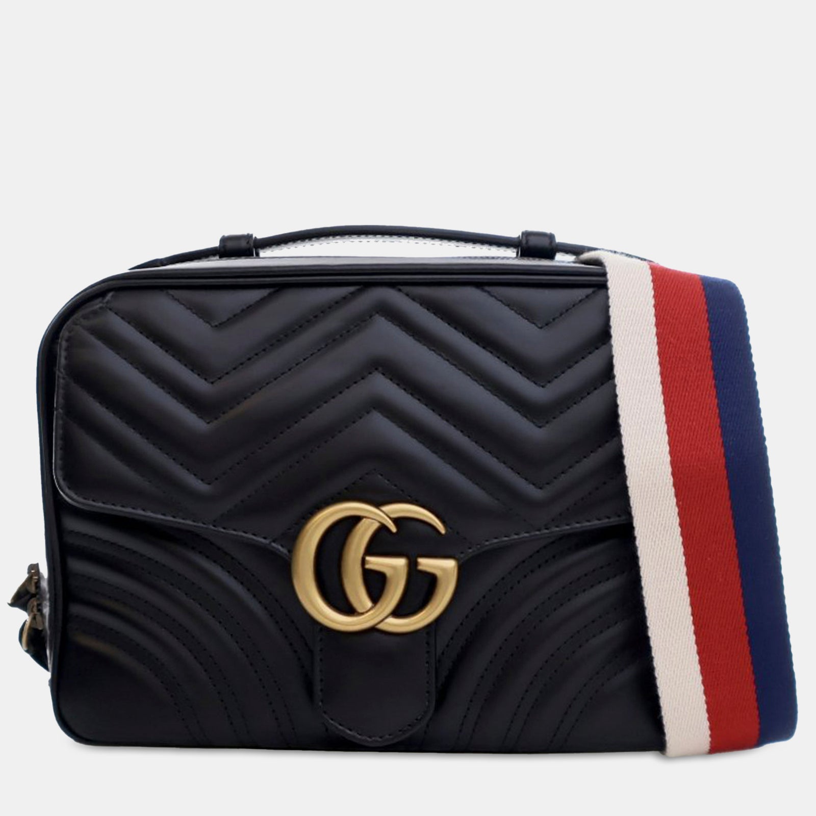 Gucci Small GG Marmont Sylvie Top Handle Satchel