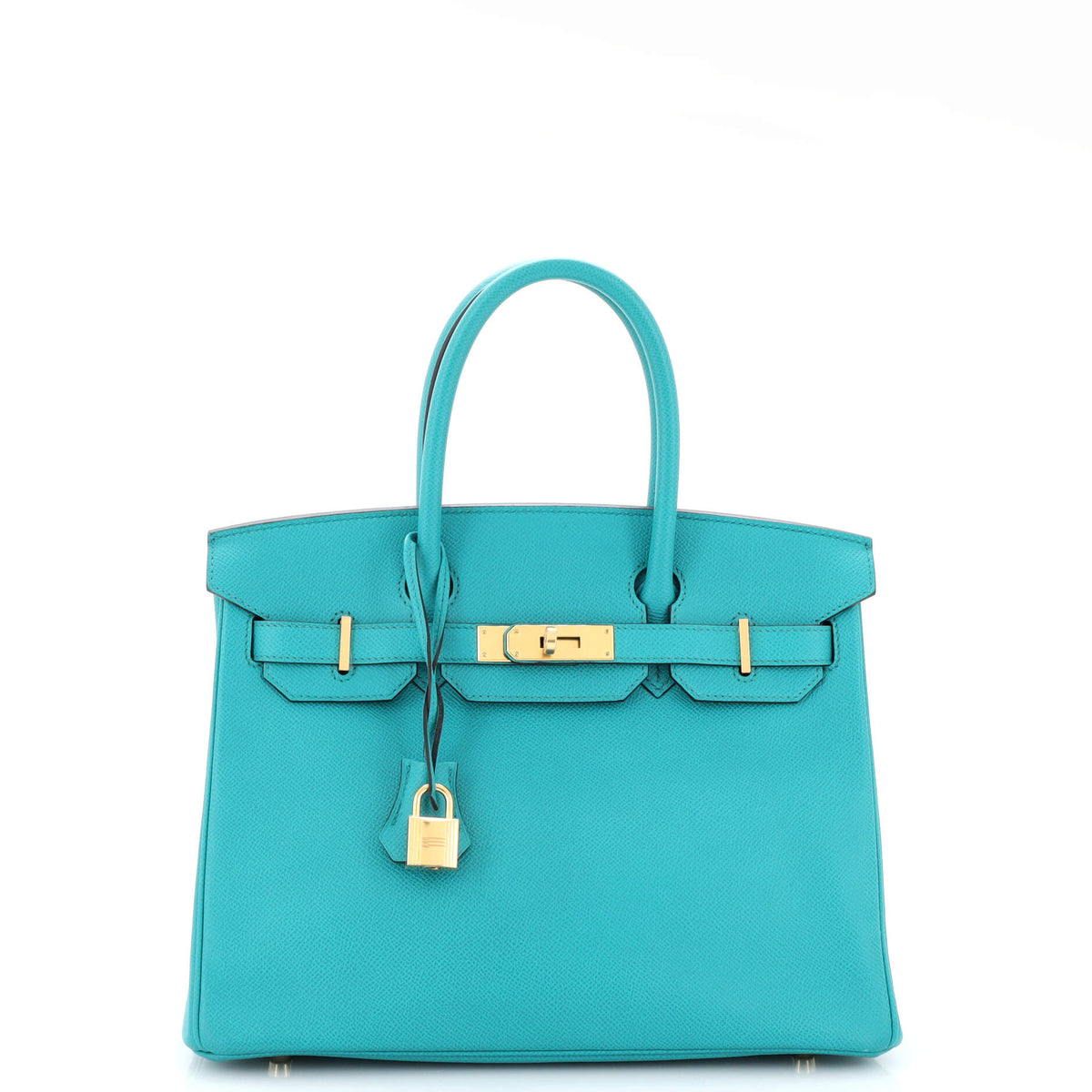 Hermès Birkin Handbag Bleu Paon Epsom with Gold Hardware 30