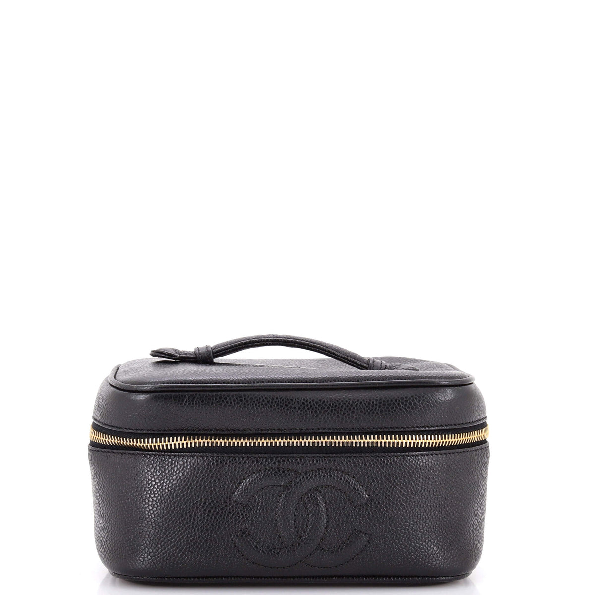 Chanel CHANEL Vintage Timeless Cosmetic Case Caviar Medium