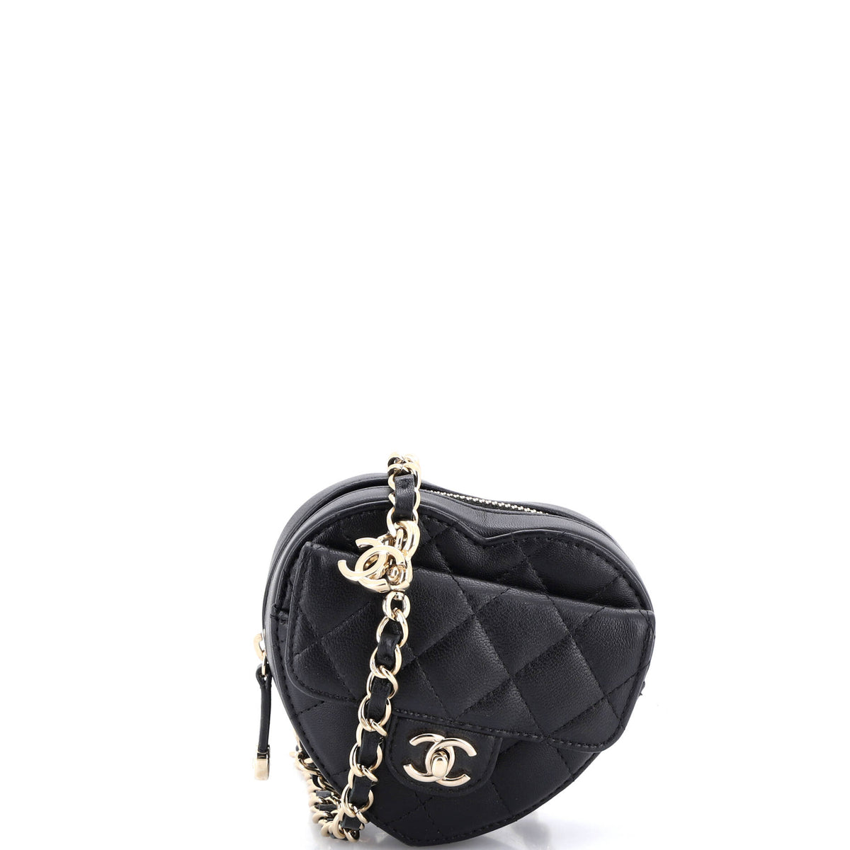 Chanel CHANEL CC in Love Heart Belt Bag Quilted Lambskin